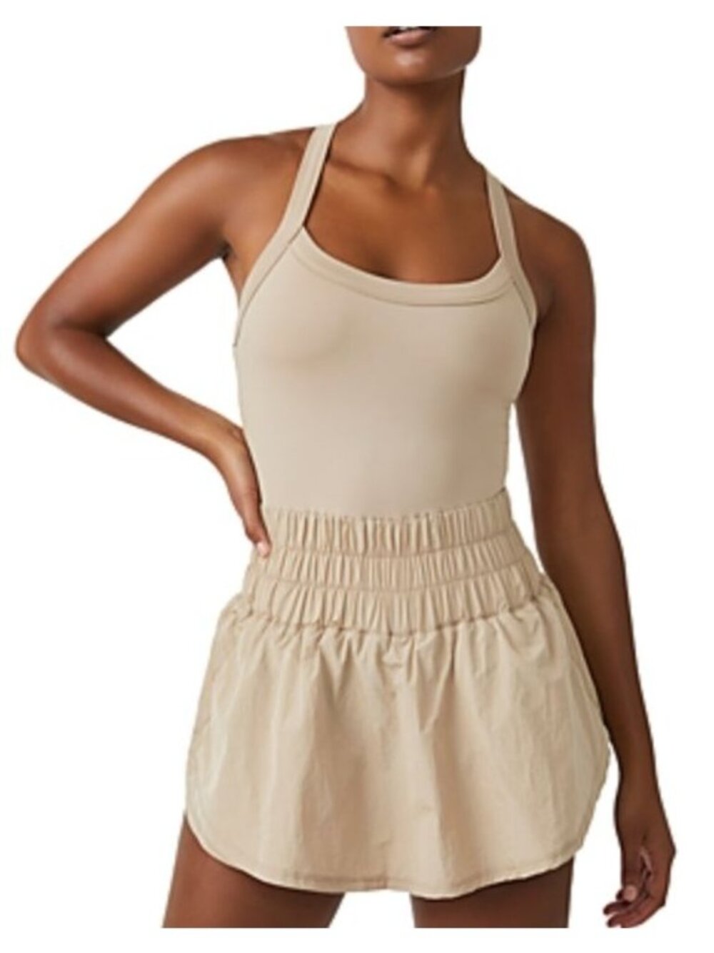 Free People FP Movement Way Home Skort Romper Shortsie Size Large